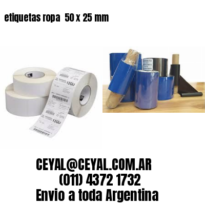 etiquetas ropa  50 x 25 mm