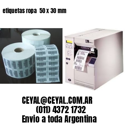 etiquetas ropa  50 x 30 mm