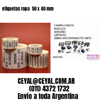etiquetas ropa  50 x 40 mm
