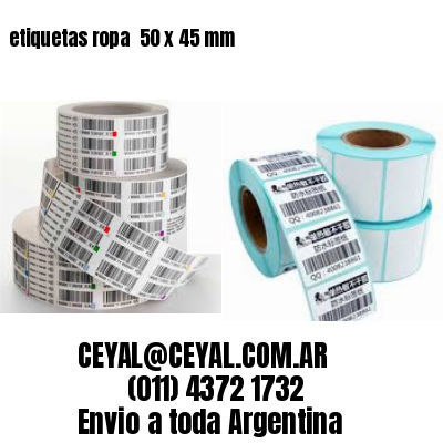 etiquetas ropa  50 x 45 mm