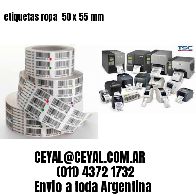 etiquetas ropa  50 x 55 mm