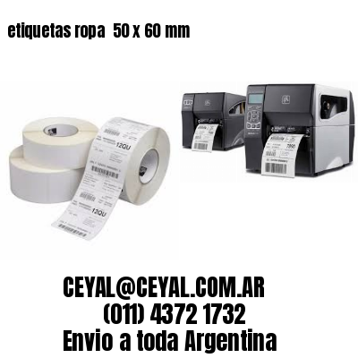 etiquetas ropa  50 x 60 mm