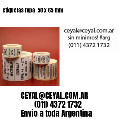 etiquetas ropa  50 x 65 mm