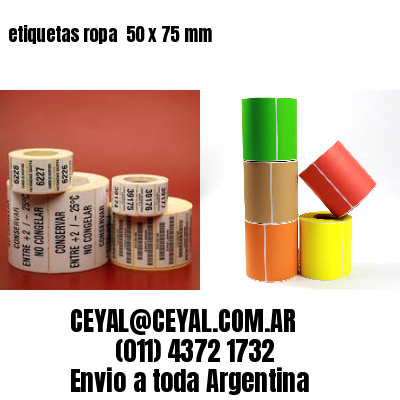 etiquetas ropa  50 x 75 mm