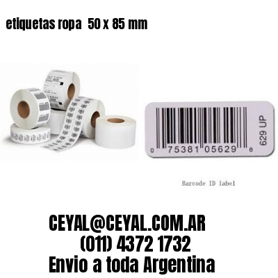 etiquetas ropa  50 x 85 mm