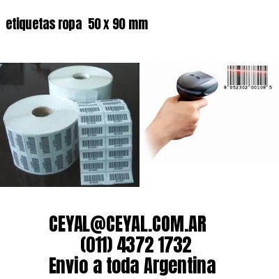etiquetas ropa  50 x 90 mm