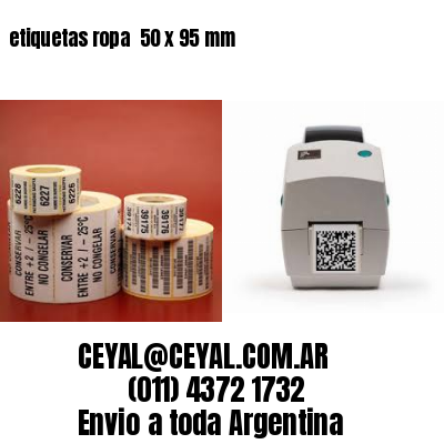 etiquetas ropa  50 x 95 mm