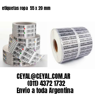 etiquetas ropa  55 x 20 mm