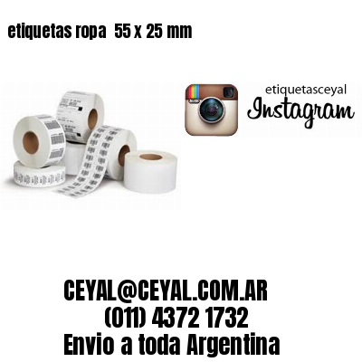 etiquetas ropa  55 x 25 mm