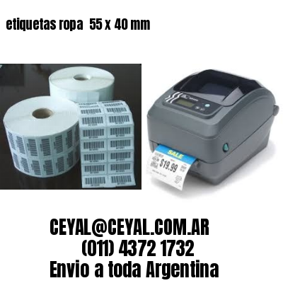 etiquetas ropa  55 x 40 mm