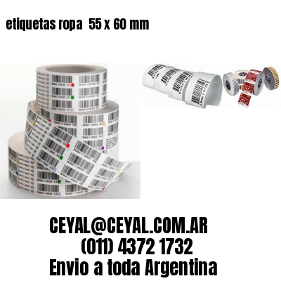 etiquetas ropa  55 x 60 mm