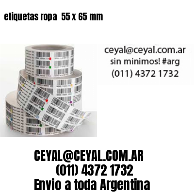 etiquetas ropa  55 x 65 mm
