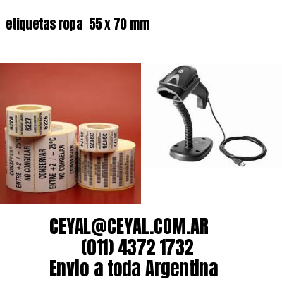 etiquetas ropa  55 x 70 mm