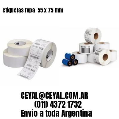 etiquetas ropa  55 x 75 mm