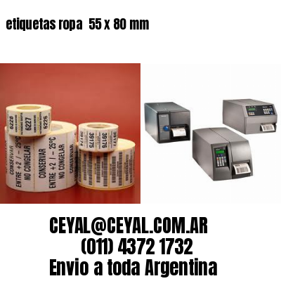 etiquetas ropa  55 x 80 mm