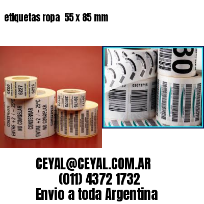 etiquetas ropa  55 x 85 mm