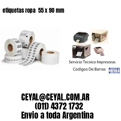 etiquetas ropa  55 x 90 mm