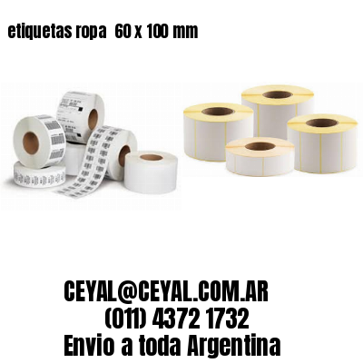 etiquetas ropa  60 x 100 mm