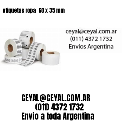 etiquetas ropa  60 x 35 mm