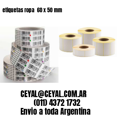 etiquetas ropa  60 x 50 mm