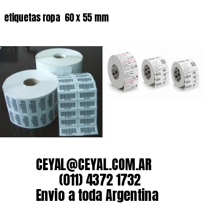 etiquetas ropa  60 x 55 mm