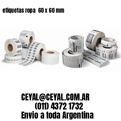 etiquetas ropa  60 x 60 mm