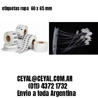 etiquetas ropa  60 x 65 mm