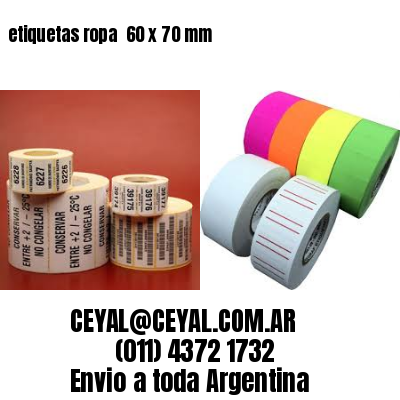 etiquetas ropa  60 x 70 mm
