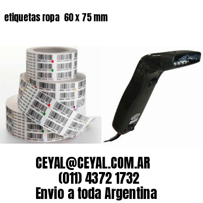 etiquetas ropa  60 x 75 mm