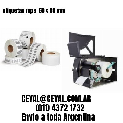 etiquetas ropa  60 x 80 mm