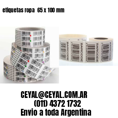 etiquetas ropa  65 x 100 mm