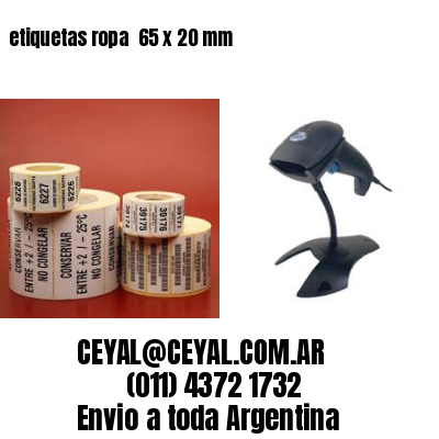 etiquetas ropa  65 x 20 mm