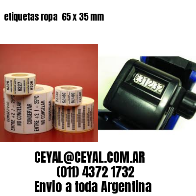 etiquetas ropa  65 x 35 mm
