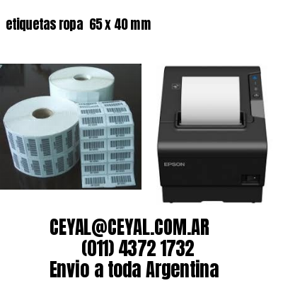 etiquetas ropa  65 x 40 mm