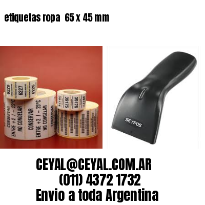 etiquetas ropa  65 x 45 mm