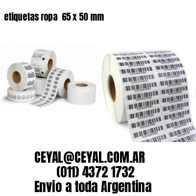 etiquetas ropa  65 x 50 mm