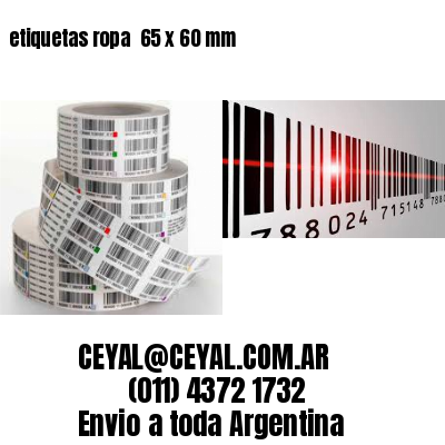 etiquetas ropa  65 x 60 mm