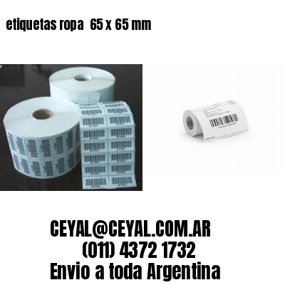 etiquetas ropa  65 x 65 mm