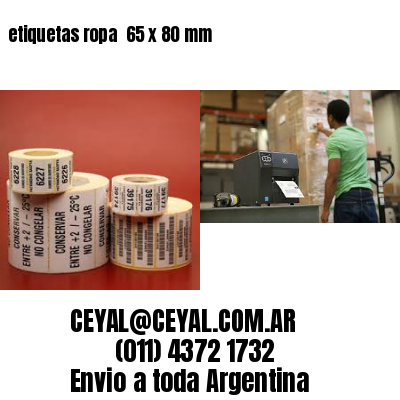 etiquetas ropa  65 x 80 mm