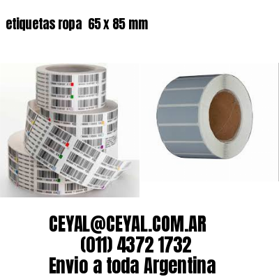 etiquetas ropa  65 x 85 mm