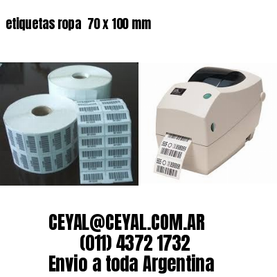 etiquetas ropa  70 x 100 mm