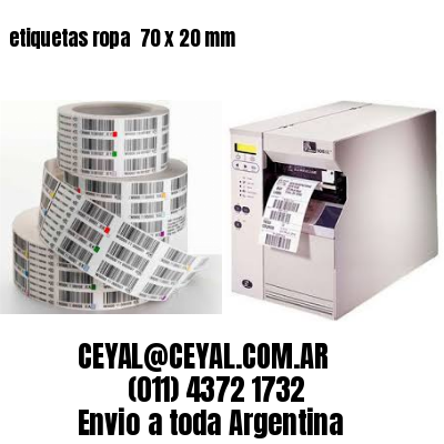 etiquetas ropa  70 x 20 mm