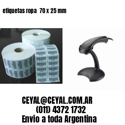 etiquetas ropa  70 x 25 mm