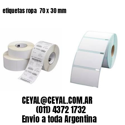 etiquetas ropa  70 x 30 mm