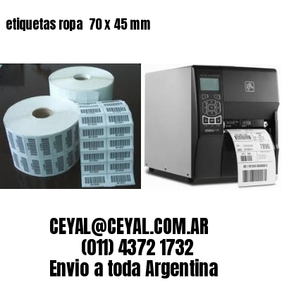 etiquetas ropa  70 x 45 mm