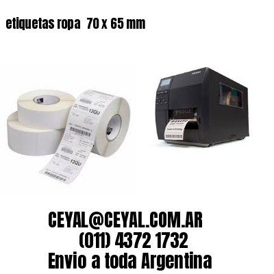 etiquetas ropa  70 x 65 mm