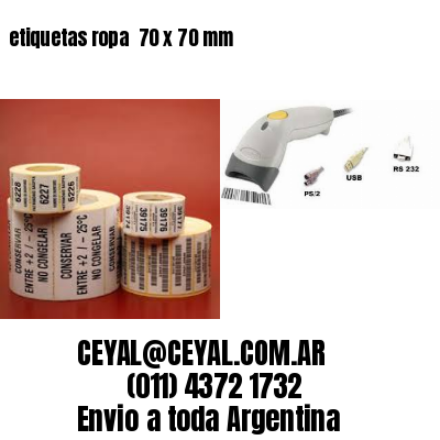 etiquetas ropa  70 x 70 mm