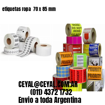 etiquetas ropa  70 x 85 mm