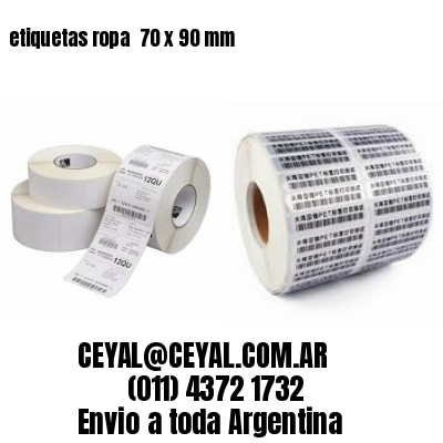 etiquetas ropa  70 x 90 mm