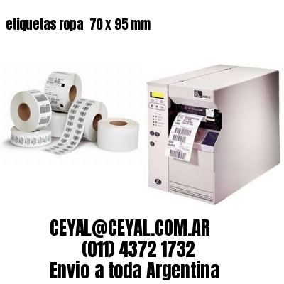 etiquetas ropa  70 x 95 mm